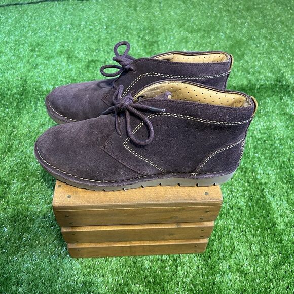 Clarks Un Astin Aubergine Womens Suede Leather Ankle Boots Mauve Size Wmns 5 - Picture 1 of 6